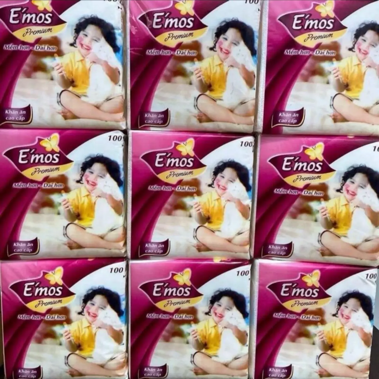 Bành 3O Gói giấy ăn Emos loại xịn mềm mịn dai [Nặng 2,8kg 2,9kg 3kg]