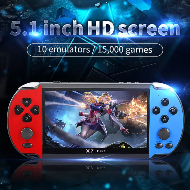 [ORIGINAL] PSP X7 Gameboy Handheld Game Console Player 8G Built-in 10000+ Games 4,3" 3