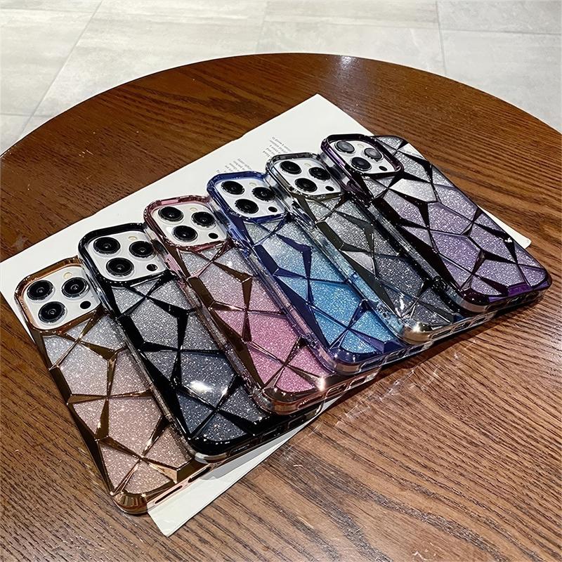 Glitter Case iPhone 11 12 13 14 15 Pro max 14 15 plus Luxury Gradient Hard Casing iPhone 15 14 13 12 11 Pro max 14 15 plus 9