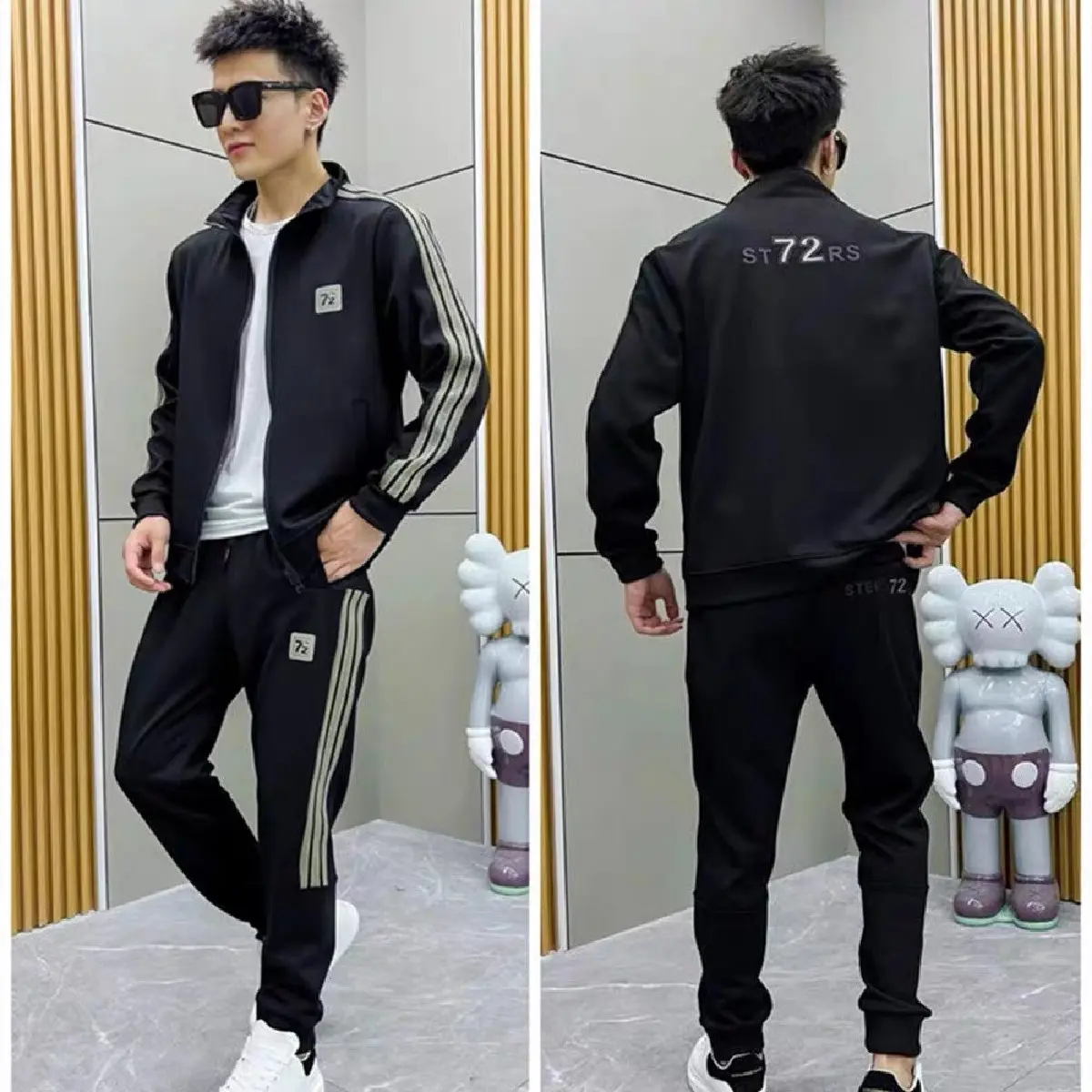 Bộ Thể Thao Nam Khóa Kéo Cao Cấp Vải Thun Nỉ Hàng Dày Dặn Co Dãn Xịn Xò