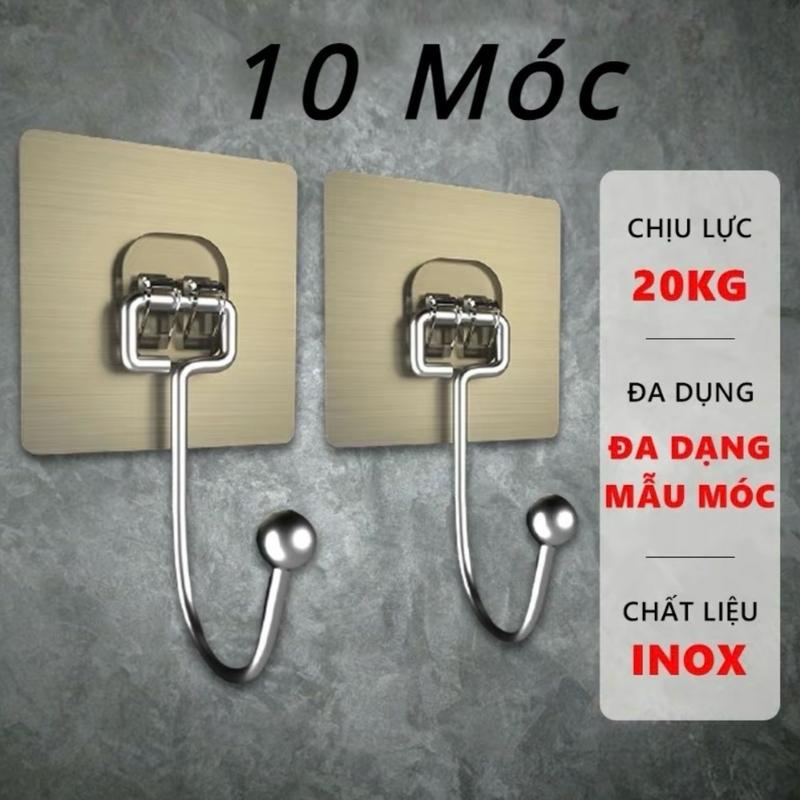 Combo 10-20 móc dán tường chịu lực ( tới 20kg) móc Inox 304 dán tường dính chắc chắn đa năng tiện dụng Treo Tường