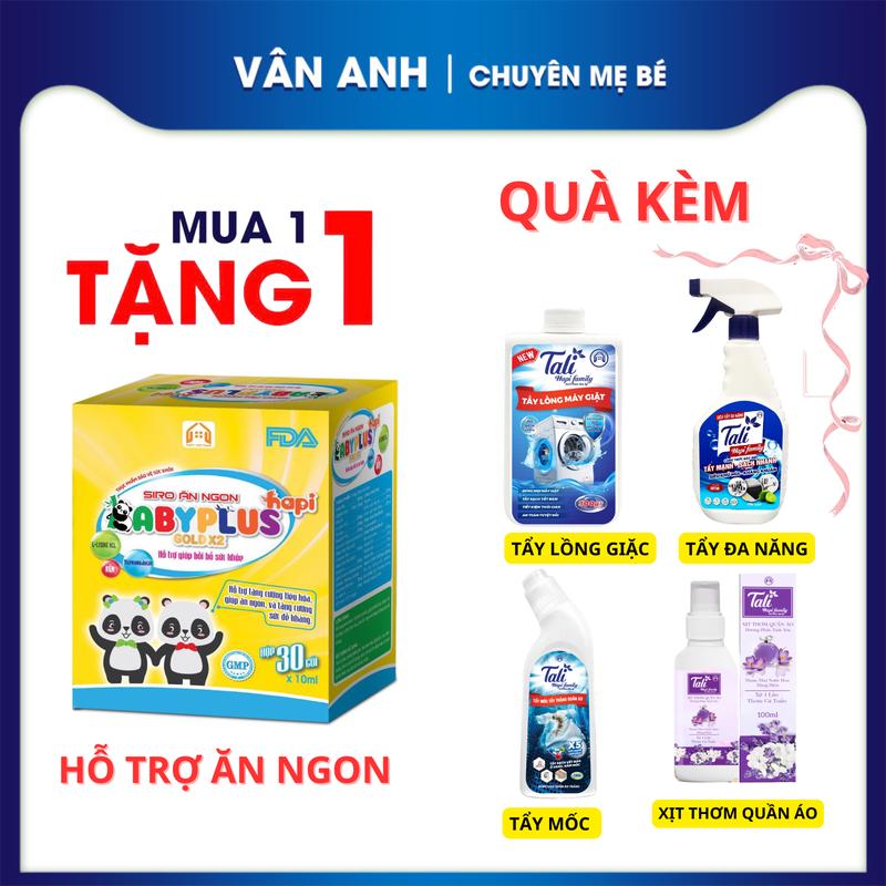 Siro ăn ngon babyplus - 1 hộp 30 gói , hỗ trợ ăn ngon , ngủ ngon , tăng đề kháng bổ sung vitamin , chất xơ , men tặng kèm quà y hình , Cho bé từ 6 tháng dha giúp