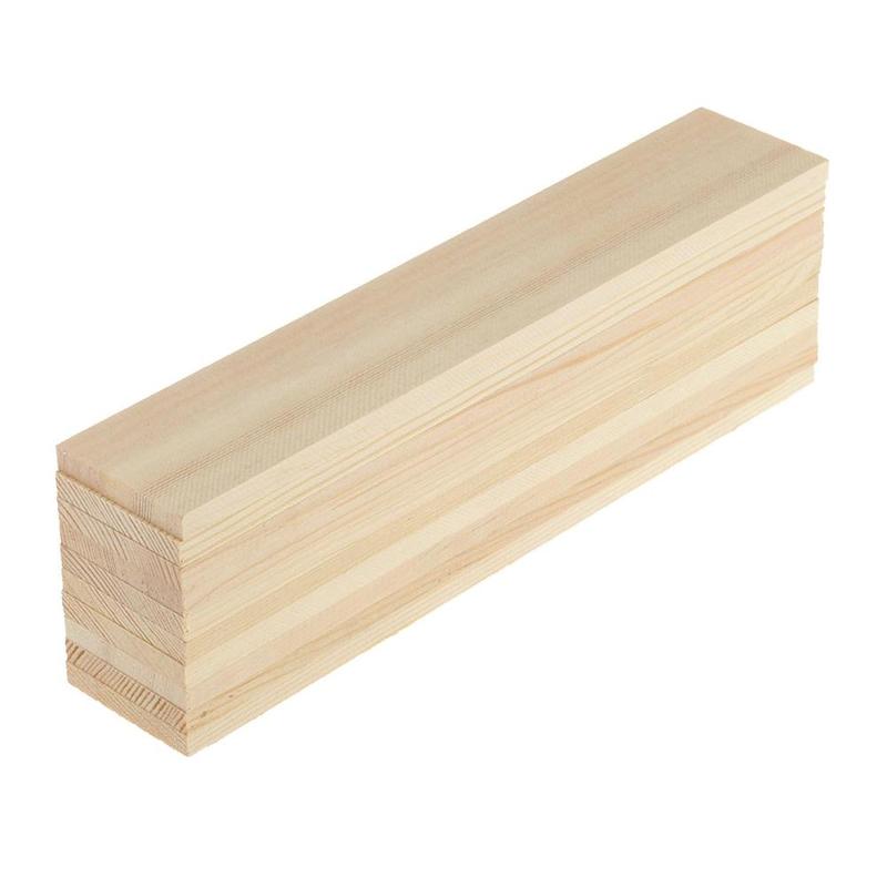 Bảng điều khiển hình chữ nhật bằng gỗ tự nhiên, Gói 10, 10cm, để làm mô hình và thủ công 2