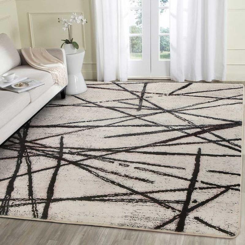 Mordern Abstract Pattern Large Rug, Soft Area Rug with Anti-slip Base, Lounge Rug, Decorative Carpet for Home Living Room Bedroom Dining Room Decor, Home Decor, Christmas Gifts, Christmas Decorations 3