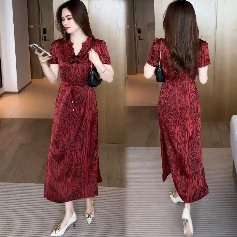 Product Introduction of Váy Mặc Mùa Hè, Cao Cấp, Thời Trang Mới Trung Quốc, Dành Cho Nữ, Thiết Kế Khóa Mới, Chống Lão Hóa, Váy Dài Trung Bình Thanh Lịch, Hàng Mới Về 1