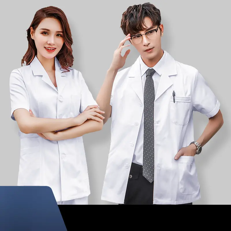 Short Sleeve doctor coat for men & long sleeve dental uniform for women-lightweight summer scrubs for oral clinic, unisex medical workwear (trending on TikTok)