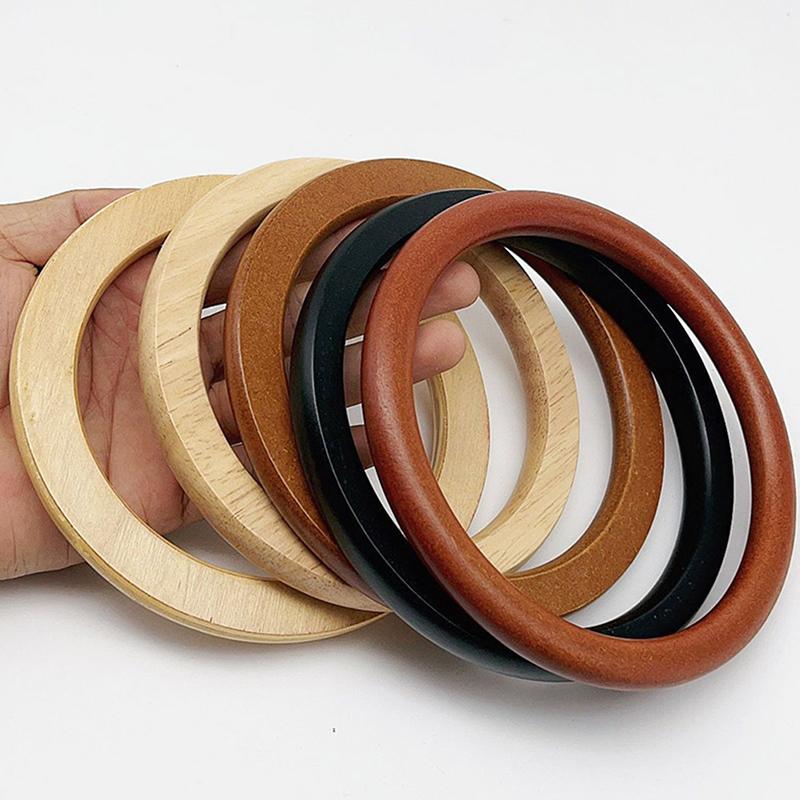 Product Introduction of เปลี่ยนที่จับไม้เนื้อแข็ง DIY กระเป๋าทำมือ กระเป๋าทอ กระเป๋า กระเป๋าถือ ที่จับ แหวน กระเป๋าแบบพกพา ชิ้นส่วนกระเป๋า DIY อุปกรณ์เสริม 21
