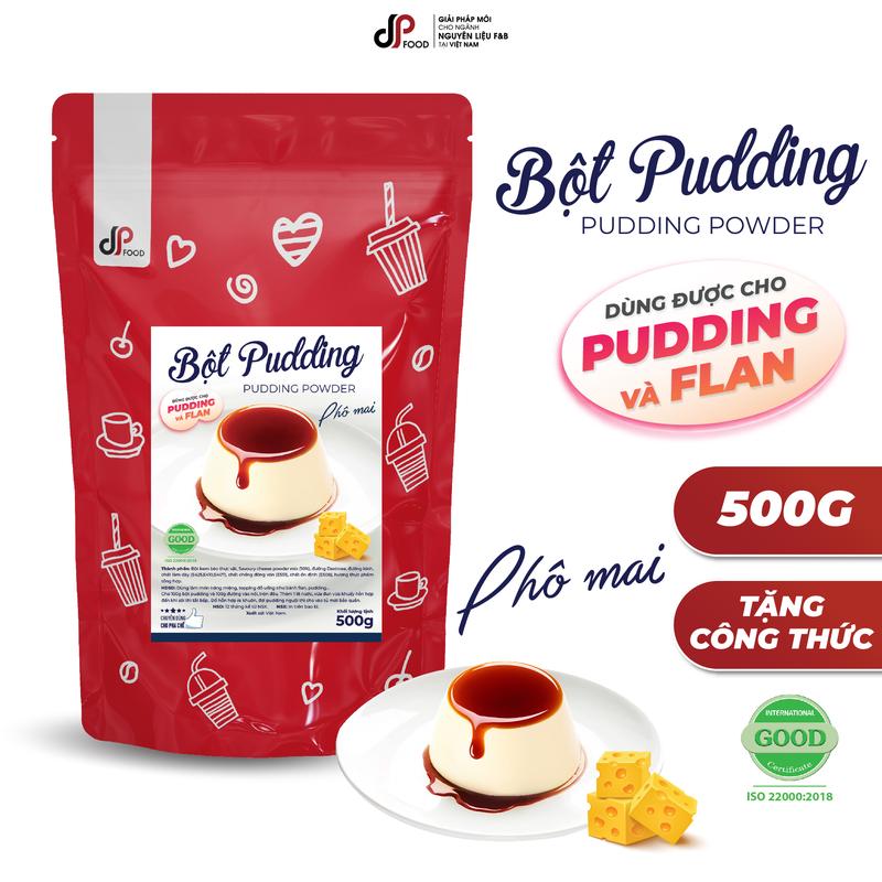  Bột Pudding Phô mai DPFOOD - Gói 500G - Thơm Ngon Mềm Mịn - Làm Topping Trà Sữa Chè Cacao Milo Dầm 