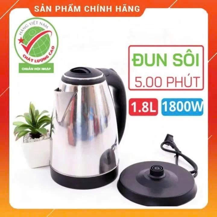 Ấm siêu tốc Inox 1.8 lít - Tự động ngắt điện khi sôi rất an toàn