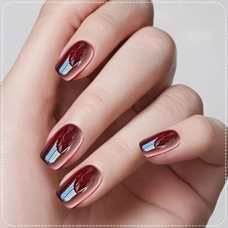 Sơn gel mắt mèo tango đỏ rực rỡ đam mê móng nghệ thuật UV Manicure [SK200] 0