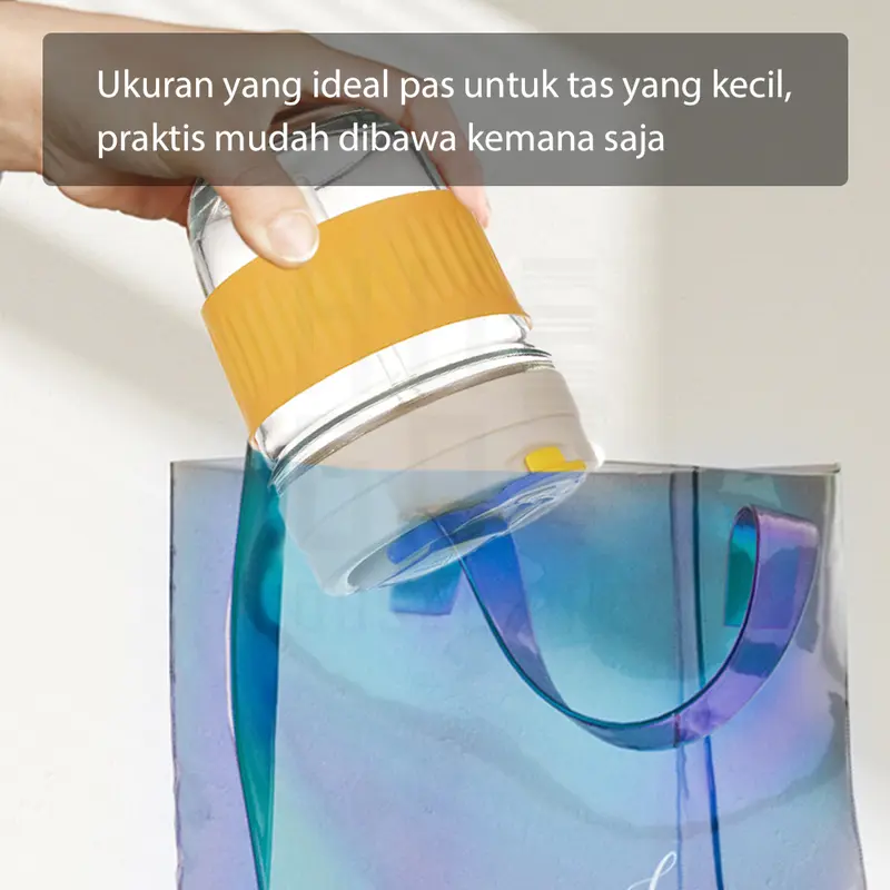 HUGO Tumbler Kaca 350 ml dan 500 ml Gelas Botol Minum Kaca Bening Aesthetic Coffee Cup Anti Tumpah 6