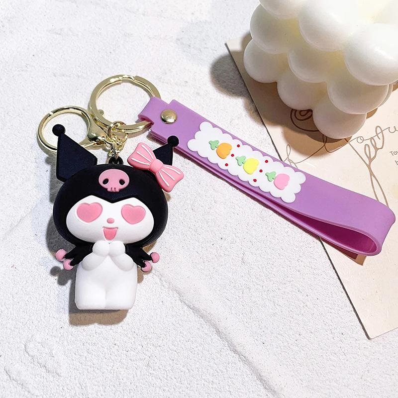 Móc Chìa Khóa Xe Hơi Kawaii, Sanrio, Anime, Hoạt Hình, Giai Điệu, Kuromi, Cinnamoroll, Đồ Chơi, Mặt Dây Chuyền Dễ Thương, Búp Bê, Vòng Chìa Khóa, Quà Tặng 7