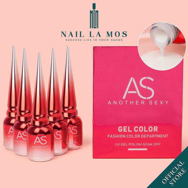 Sơn gel AS chính hãng màu nước gạo (milk white) 15ml