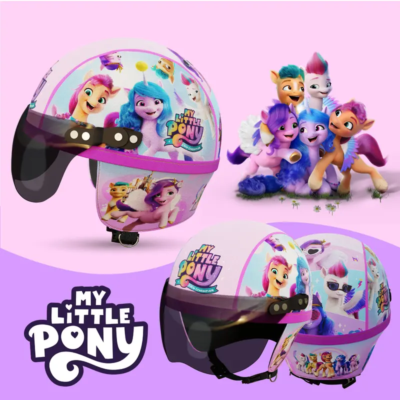 HELM RETRO CHIPS ANAK CUSTOM NAMA KARAKTER LITTEL PONY UNTUK USIA 1 2 3 4 5 TAHUN LUCU 0
