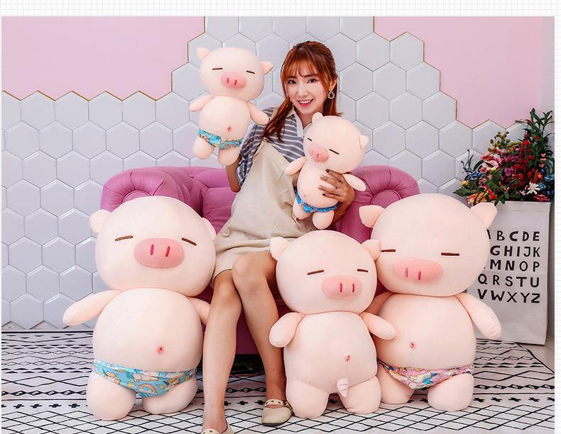 Product Introduction of {Ricky toy} Gấu Bông Heo Mặc Quần Chip Siêu Bựa (25cm---70cm) - Thú Bông Heo Mặc Quần Sịp Hài Hước Vải Miniso Siêu Mịn Thú Nhồi Bông Đồ Chơi 12