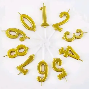 Lilin Angka Kecil Gold & Silver / Birthday Cake Candle