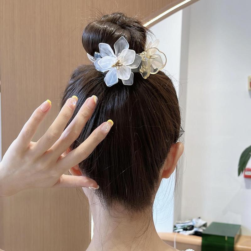 Product Introduction of Kẹp Búi Tóc Phong Cách Hàn Quốc, Thanh Lịch, Thủ Công, Hoa, Miệng Cá, Kẹp Đầu, Kẹp Sau Đầu, Phụ Kiện Tóc Gãy 2