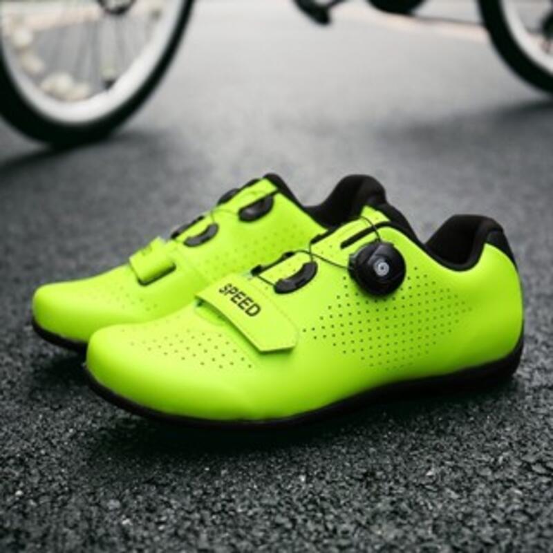 Product Introduction of Cycg men women size 36-47 cycg sneakers road rubber sole bike bicycle Shiny leather no lock biking shoes 0