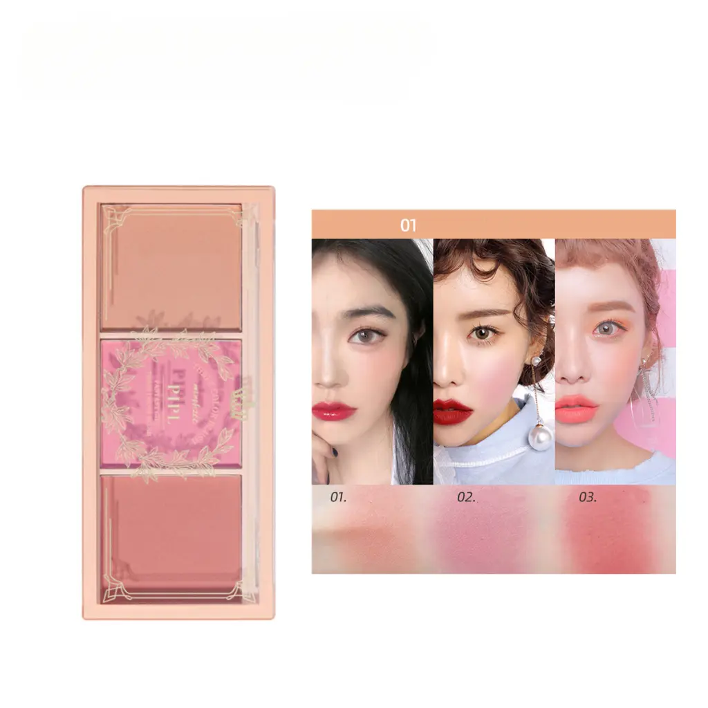 Face Blush Powder Cheek Natural 3 Colors Cheek Tint Blusher Matte Face Make up Cosmetics