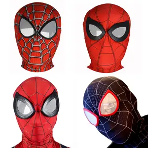 Halloween  Cosplay Peregangan Masker Hood untuk Anak-anak dan Orang Dewasa Spider-Man Avengers Iron Spider-Man Spider-Man Kostum Fabric