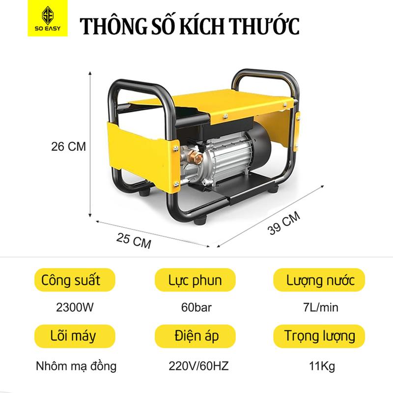 Product Introduction of [2300W-220V-CB ngăn rò rỉ điện] Máy rửa xe mini gia đình áp lực cao công suất mạnh Corleone KLA-G180, thiết bị xịt vệ sinh sân rong rêu áp lực cao, dễ dàng lắp đặt sử dụng 4