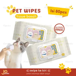 PET WIPES Tissue Basah Kucing Anjing Hewan 80 Lembar
