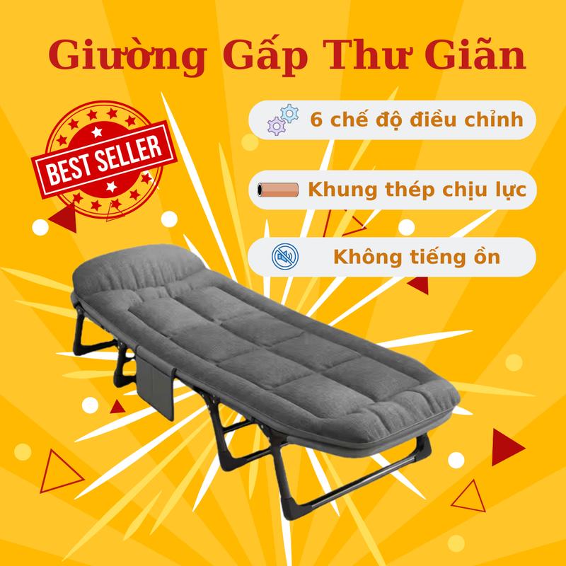 Giường Ngủ Văn Phòng Gấp Gọn, Giường Xếp Thông Minh, Giường Ngủ Trưa Văn Phòng Khung Thép Sơn Tĩnh Điện Chịu Lực Tốt giuong  van phong
