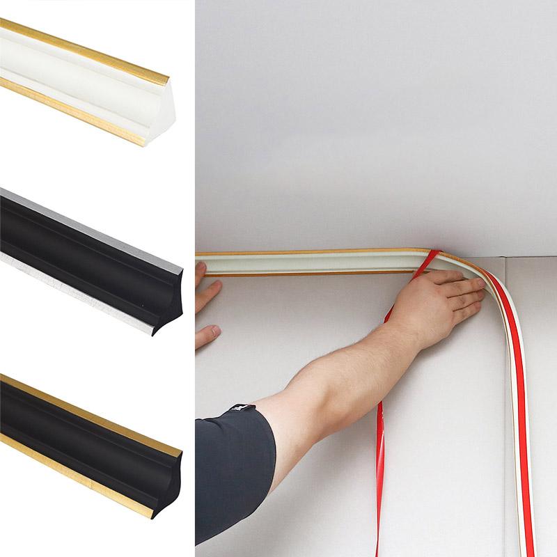 Product Introduction of 1m 3D Ceiling Decoration Strip Self-adhesive Top Corner Line Waist Line Floor Gap Sticker Waterproof Wall Sticker Specialty Kitchen Utensils 15