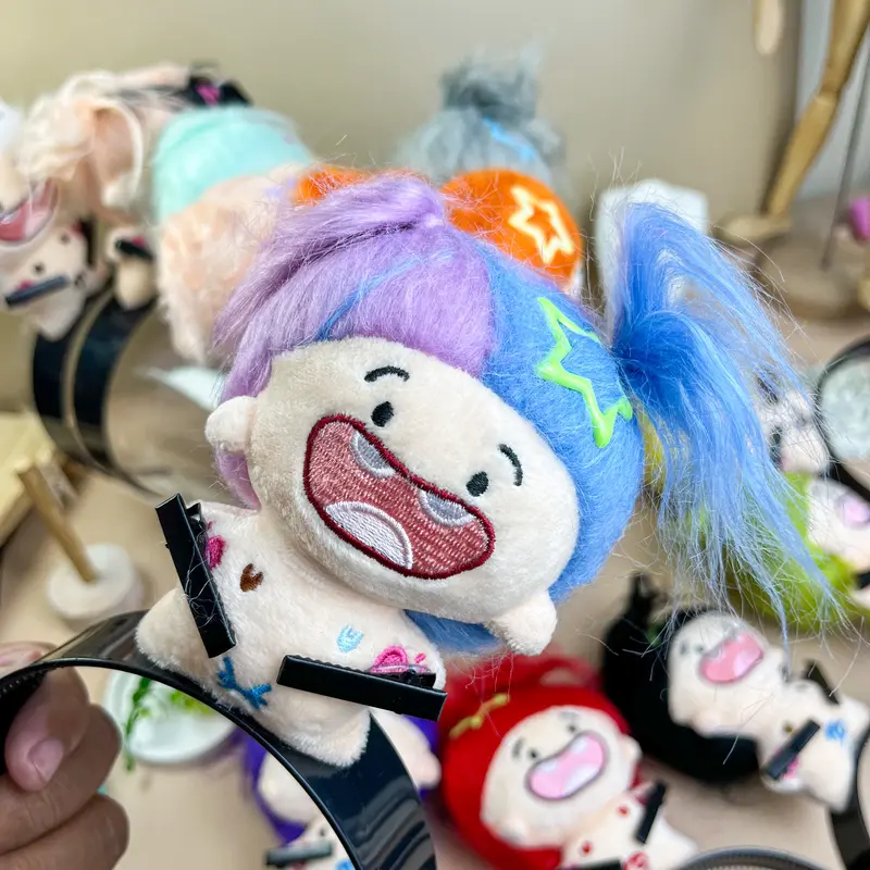 Bando Troll Series Crazy Hair Messy Look  Headband Korea Lucu Gemoy dan Viral, Aksesori Anak Perempuan Plastik Boneka Hadiah bando Laki 7