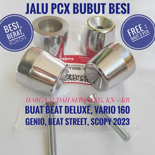 JALU STANG PCX BUBUT BEAT DELUXE VARIO 160 GENIO SEPASANG JALU STANG PCX