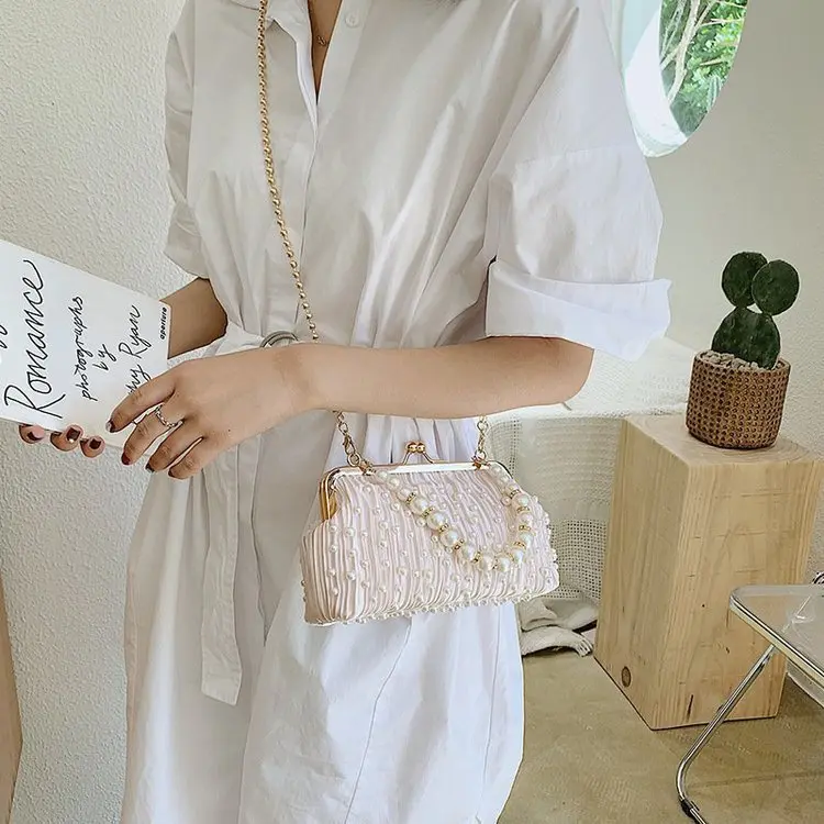 Nionbag Tas Selempang Wanita Tas Bling Mutiara Random CR7492 2