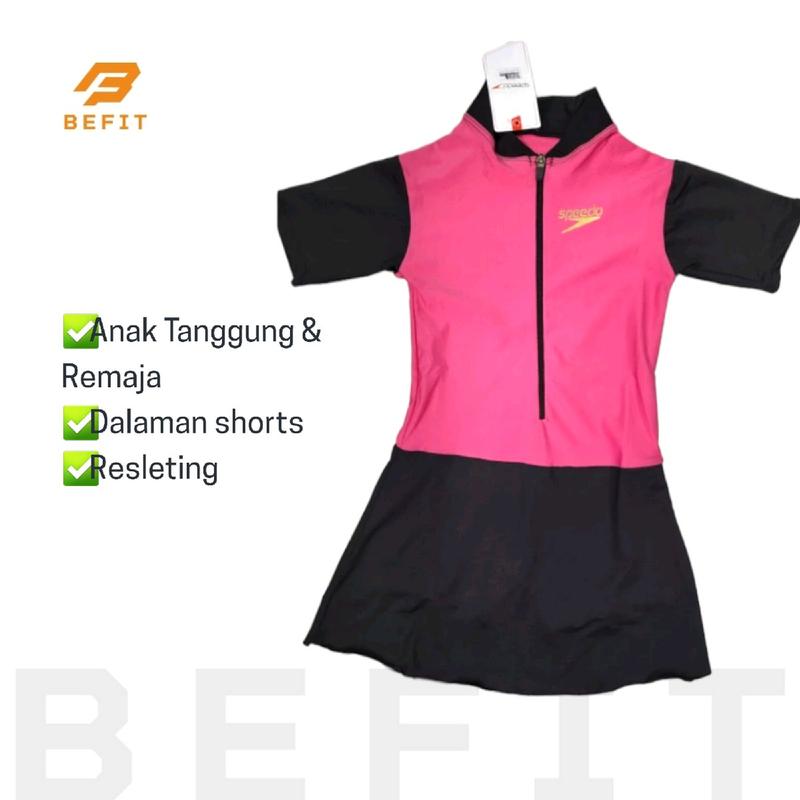 Baju Renang Diving Rok Anak Perempuan Remaja 12-16th Polos Sport 5
