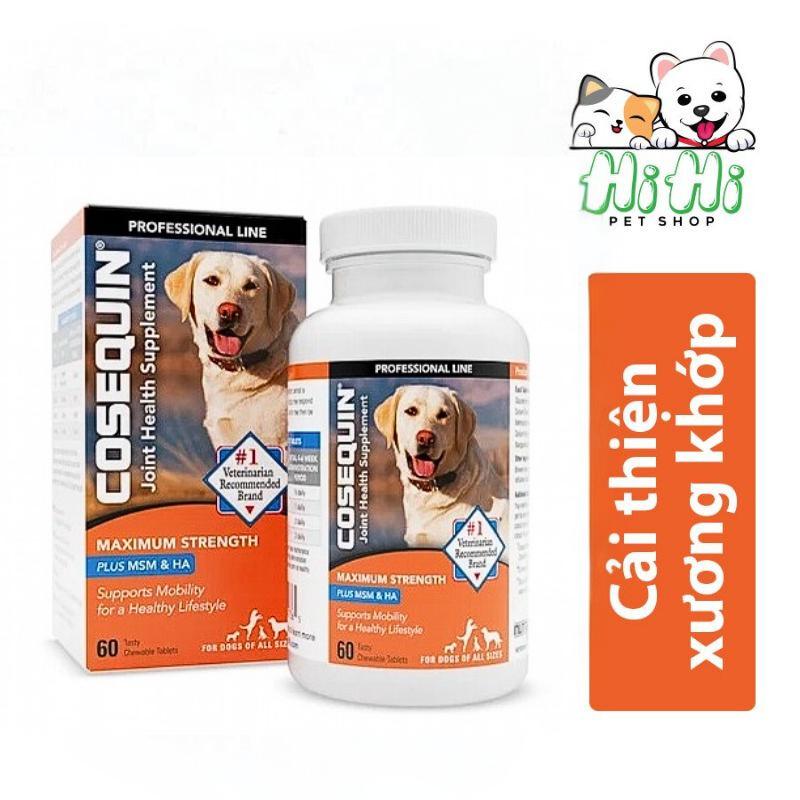 Thực phẩm chức năng bổ sung sức khỏe khớp Nutramax Cosequin Maximum Strength Plus MSM & HA Chewable Tablets - 60 viên