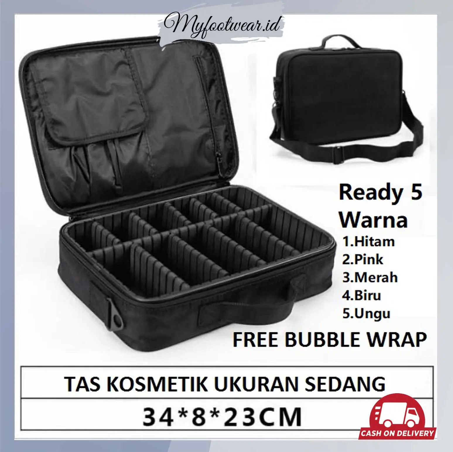 Tas Make up Tas Kosmetik Beauty Case Ukuran Sedang M
