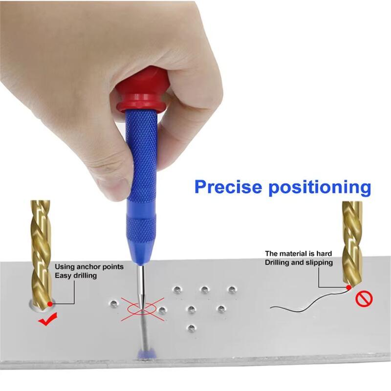 Automatic Center Pin Punch Wooorking Tools Spring Loaded Marking Metal Drill Bits Wood Press Dent Marker Tool 5