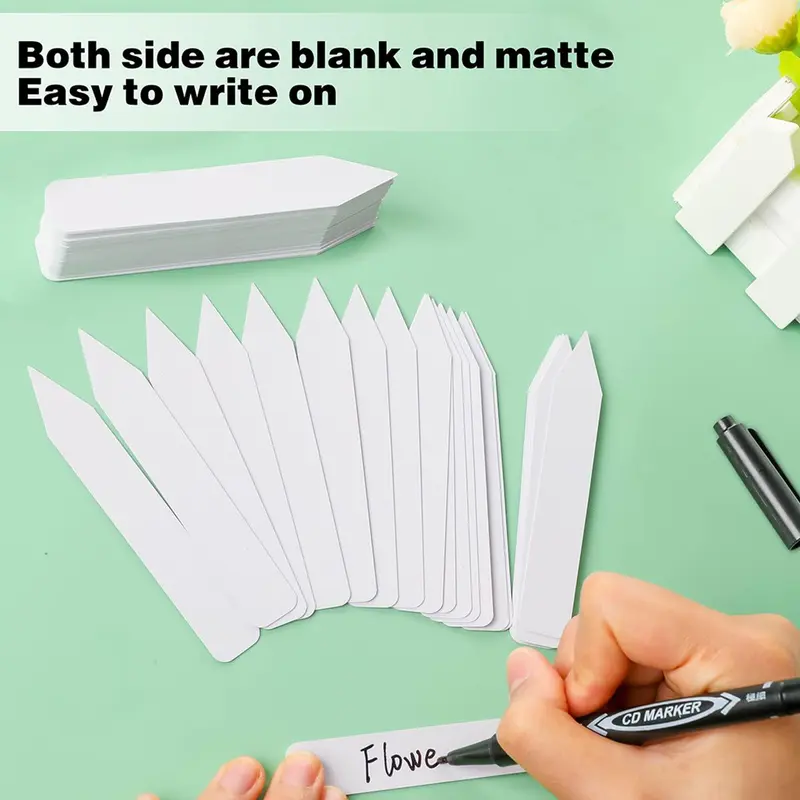 Plant Pot Marker Sign Holder with Marker, 100pcs/set Garden Decorating Tools, Plant Tags for Identifying Organizing Fruit Trees 2