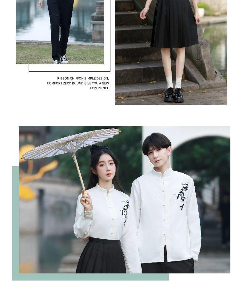 Product Introduction of Elegant Chinese Hanfu Outfit Set for Teens - Poetry Recital, School Sports Day, Graduation Choir Performance |     Traditional Costume for Middle High School Students 13