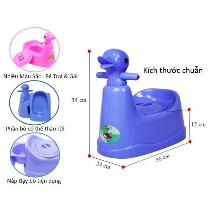 Bô hình con vịt đáng yêu cho bé - Hàng Việt Nhật (Màu ngẫu nhiên) - Vui Lòng Ghi Chú Nếu Chọn Màu Voi 1