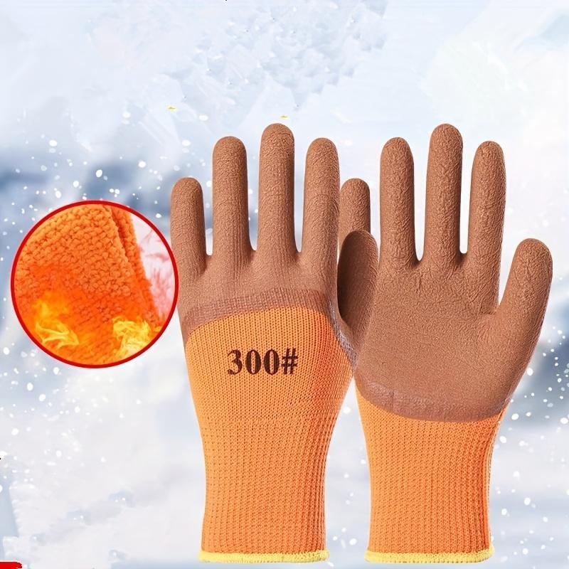 Product Introduction of Winter Warm & Plush Thick Gloves, Wear-resistant & Anti Slip Thick Rubber Work Foam Gloves, Unisex Gardening Gloves for Work 2