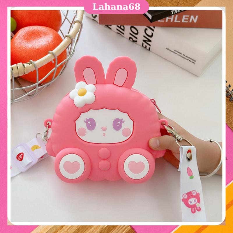 Túi Đeo Chéo Bé Gái Cute Hình Thỏ Da SIlicon Mini Thời Trang Trẻ Em TB02