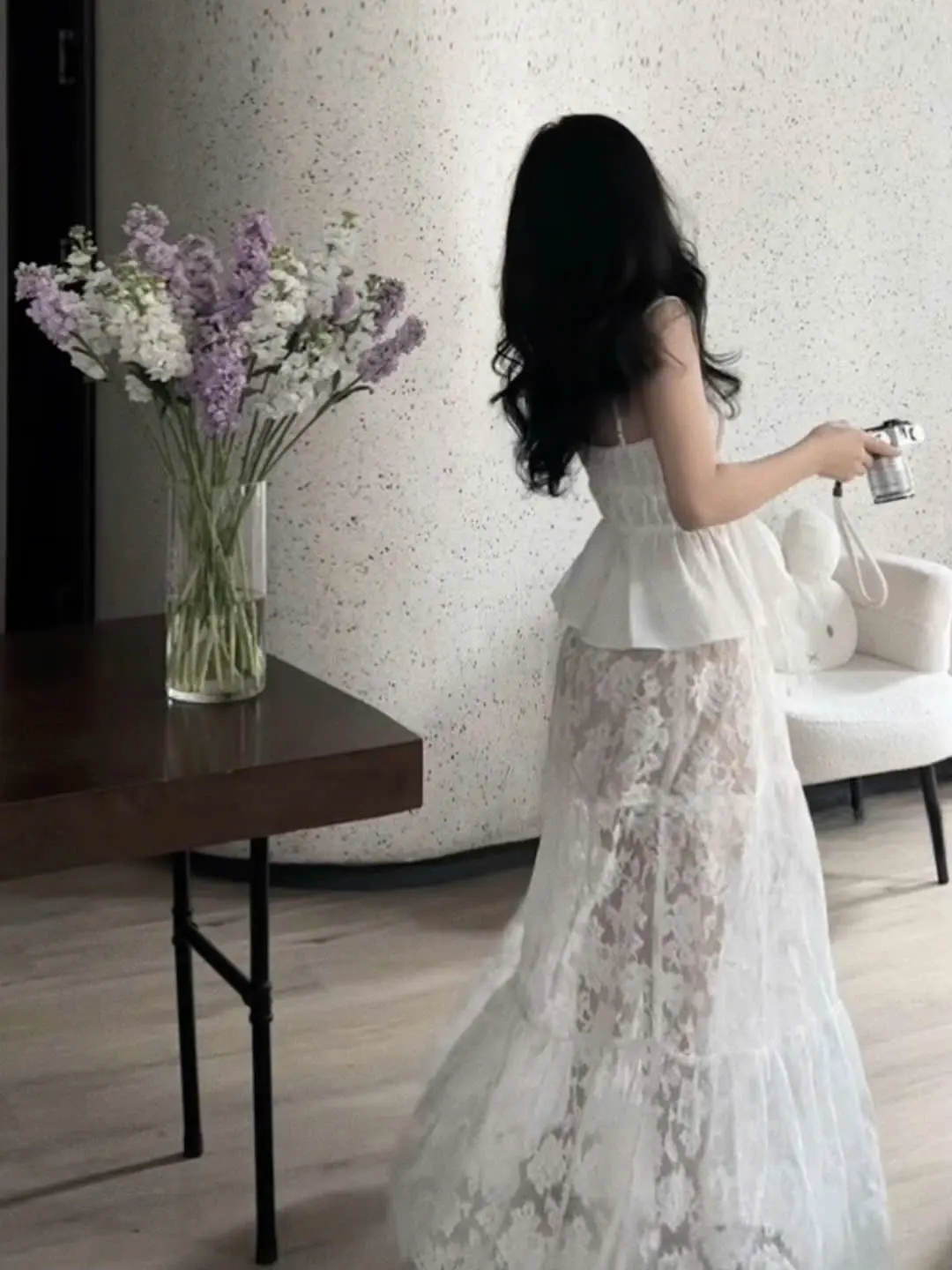 A9 - Váy ren Hoa Hàn Quốc 3 tầng siêu xinh tiểu thư - Lót ngắn Nana store