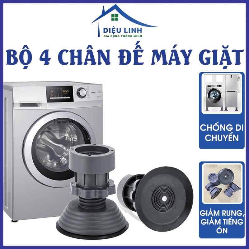 Chân đế máy giặt tăng giảm Bộ 4 chân đế chống rung  cho máy giặt, tủ lạnh, đế cao su Dieulinhshop
