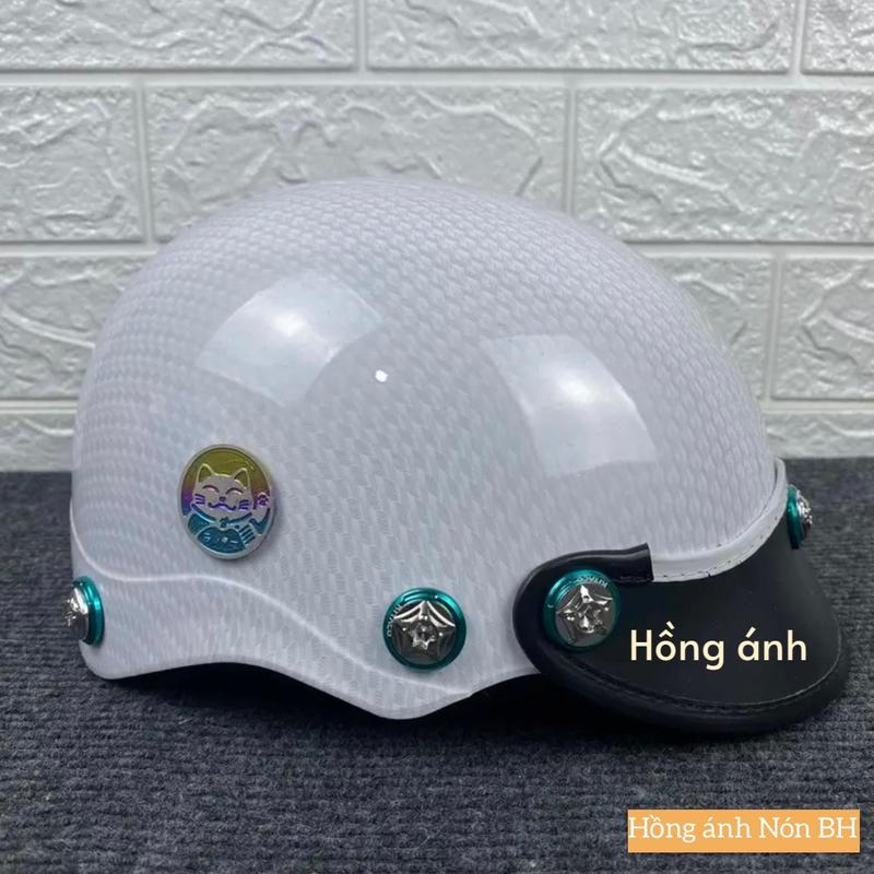 Nón bảo hiểm sơn nhúng carbon gắn full 8 ốc titan GR5 salaya cao cấp - hàng công ty Phi Long - Mã PL01 helmet