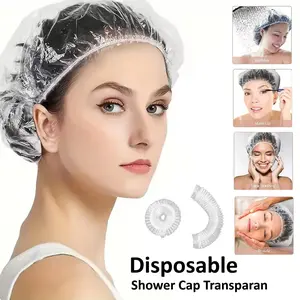 Penutup Rambut Kepala Plastik Mandi Pelindung Cat Rambut Hair Shower Cap Nurse Transparan
