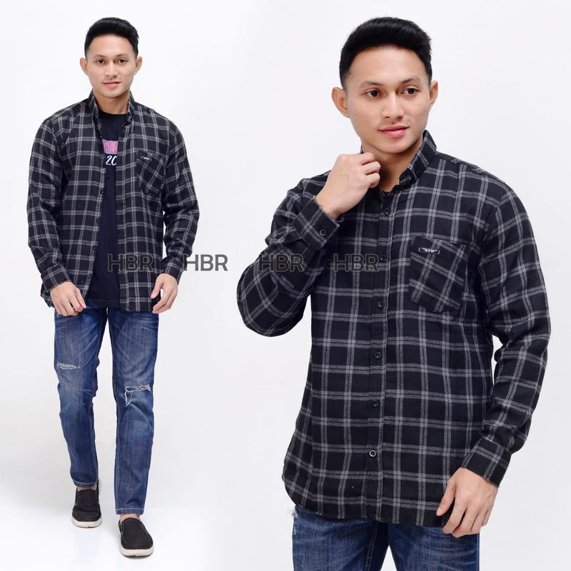 Product Introduction of KEMEJA FLANEL PRIA LENGAN PANJANG MOTIF GARIS-GARIS DISTRO PREMIUM IMPORT 0