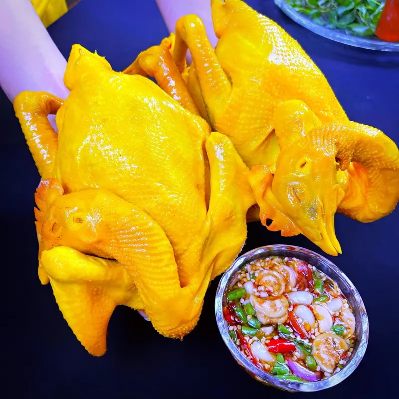 (Chỉ ship miền Nam) Combo 2 con gà ri ủ muối Wongnai để cúng đủ đầu chân kèm mắm tắc Thái Lan (ko nấu lại) 1