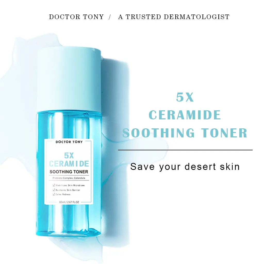 5X Ceramide Soothing Toner Skin Barrier Repair Toner With Calendula Daily Toner
