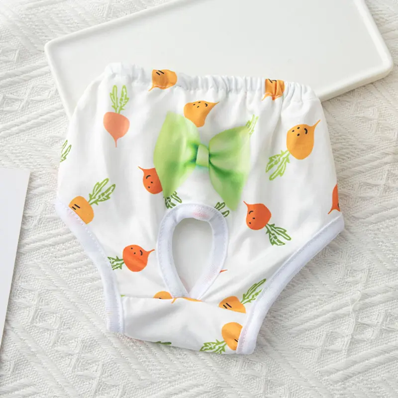 Quần Kinh Nguyệt Cho Thú Cưng, Tã Thấm Hút Thoải Mái Cho Chó, Ngăn Ngừa Lộn Xộn, Nơ Thoáng Khí, Quần Áo Cho Chó, Quần Co Giãn 5