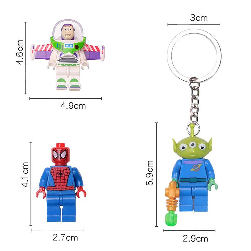 Product Introduction of Anime Building Blocks Model Keychain Little Doll Cartoon Cute Keyring Anime Peripherals Toys For Kids Boys Girls Gift 20
