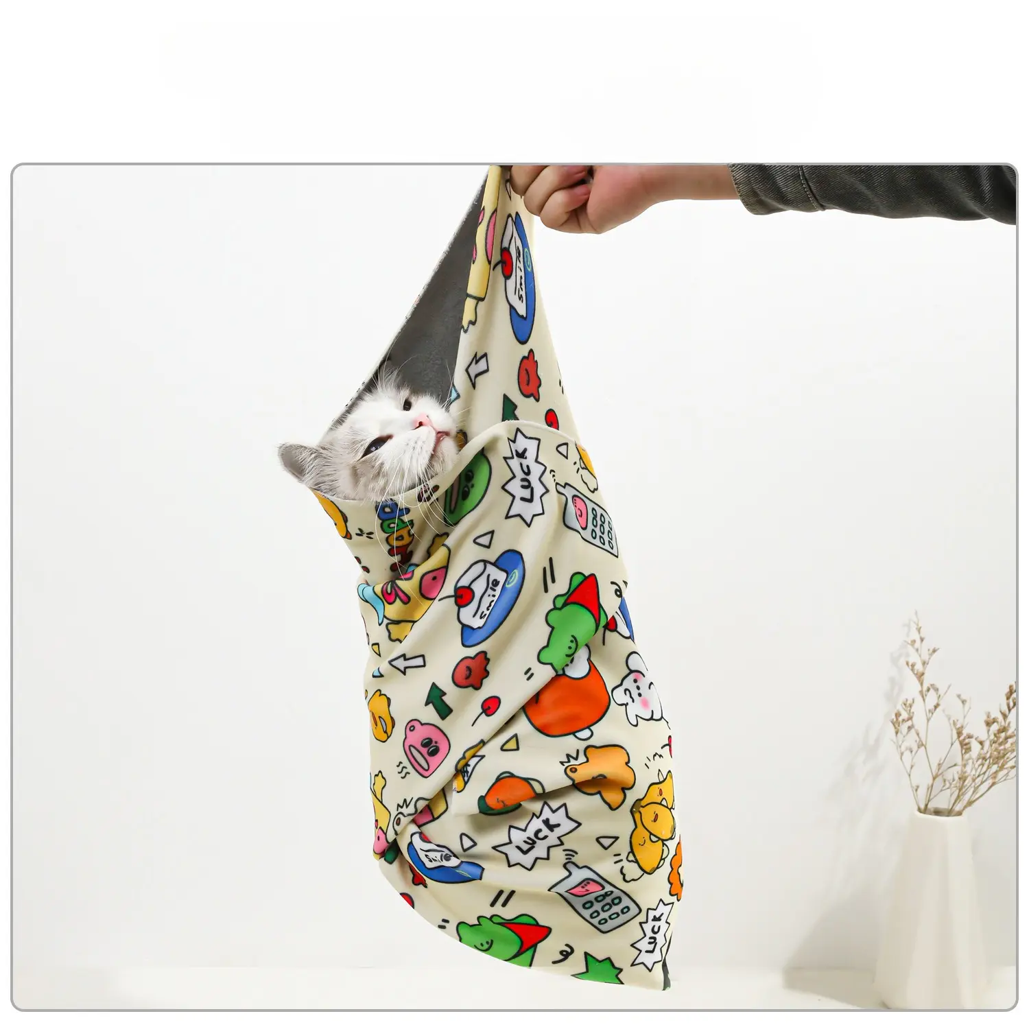 1 Pc Control Cat Anti Scratch and Bite Wrap Cat Cloth Pet Trimming Nails Feeding Medicine Restraint Washing Cat Bag